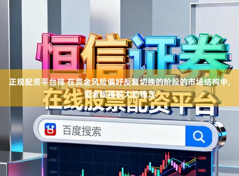 正规配资平台排 在资金风险偏好反复切换的阶段的市场结构中,资金规模较大的稳定