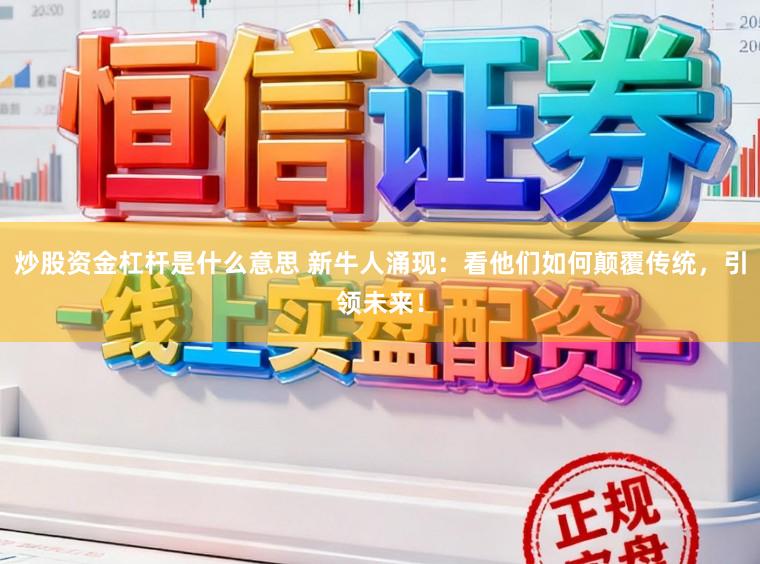 炒股资金杠杆是什么意思 新牛人涌现：看他们如何颠覆传统，引领未来！